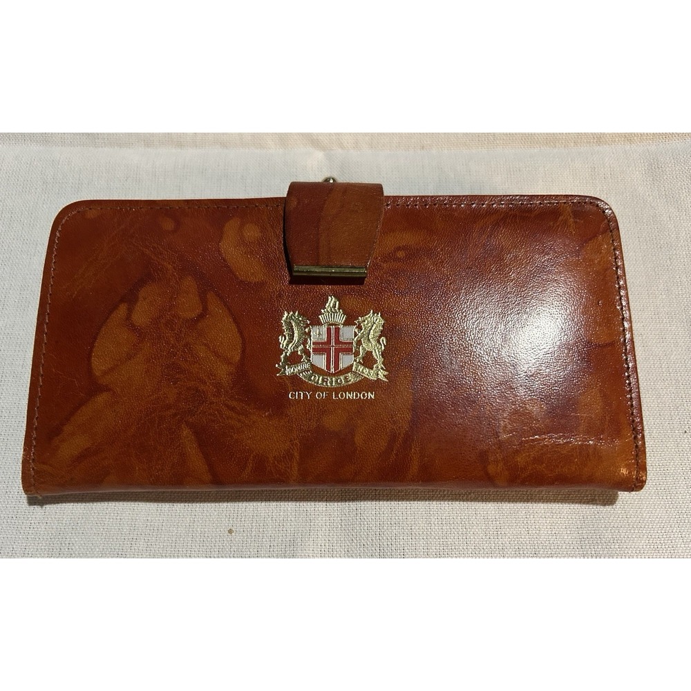 City of London Domine Dirige Leather Wallet, "squire" Made In Great Britain